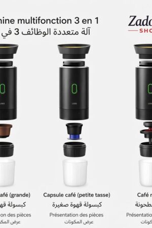 Machine à expresso portable 3 en 1 avec auto-chauffage